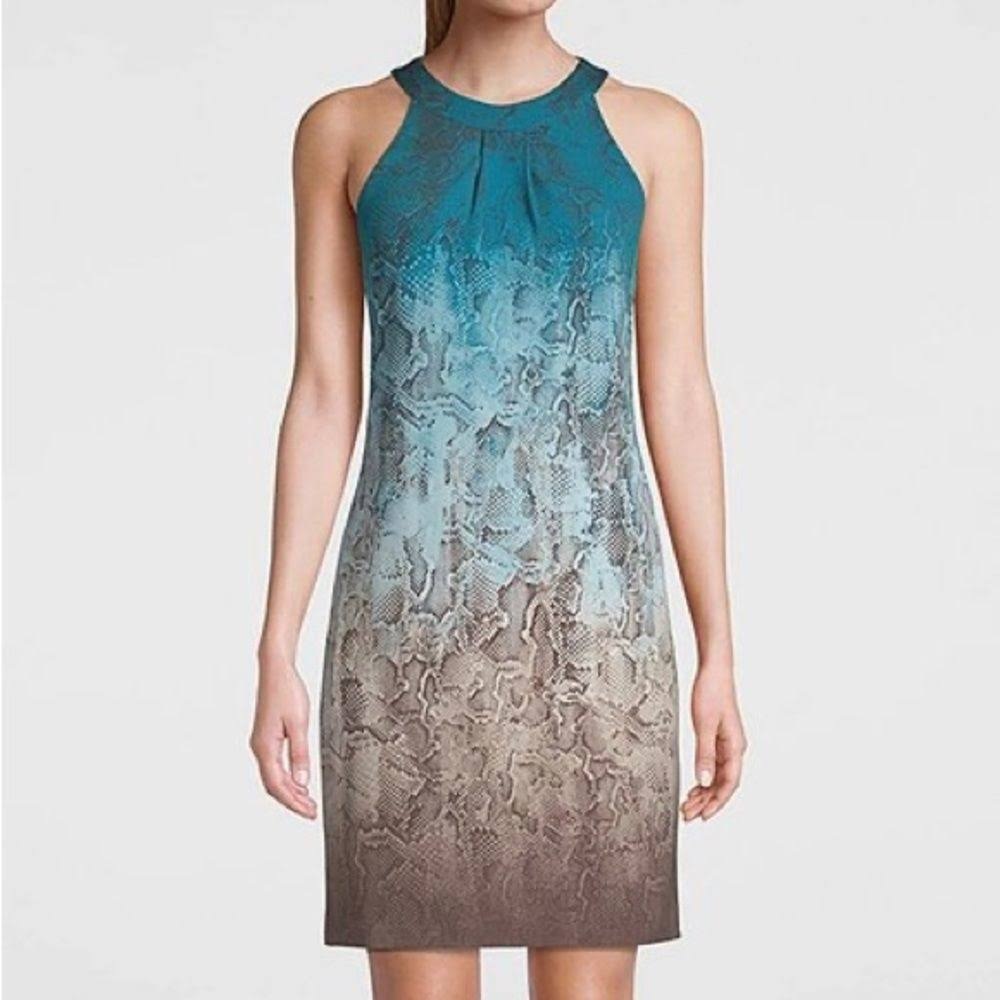 NWT White House Black Market halter snake print dress